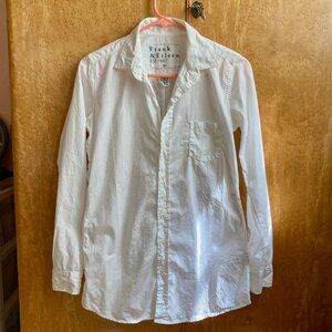 Frank & and Eileen Shirley spread collar Italian poplin shirt made in US